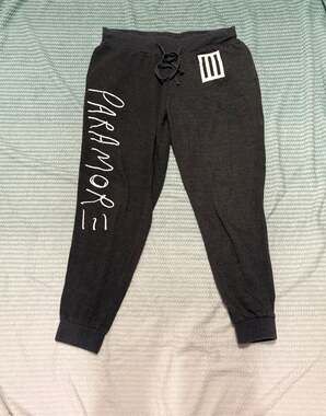 Paramore Logo Black Graphic Jogger Sweatpants Official Tour Merch
